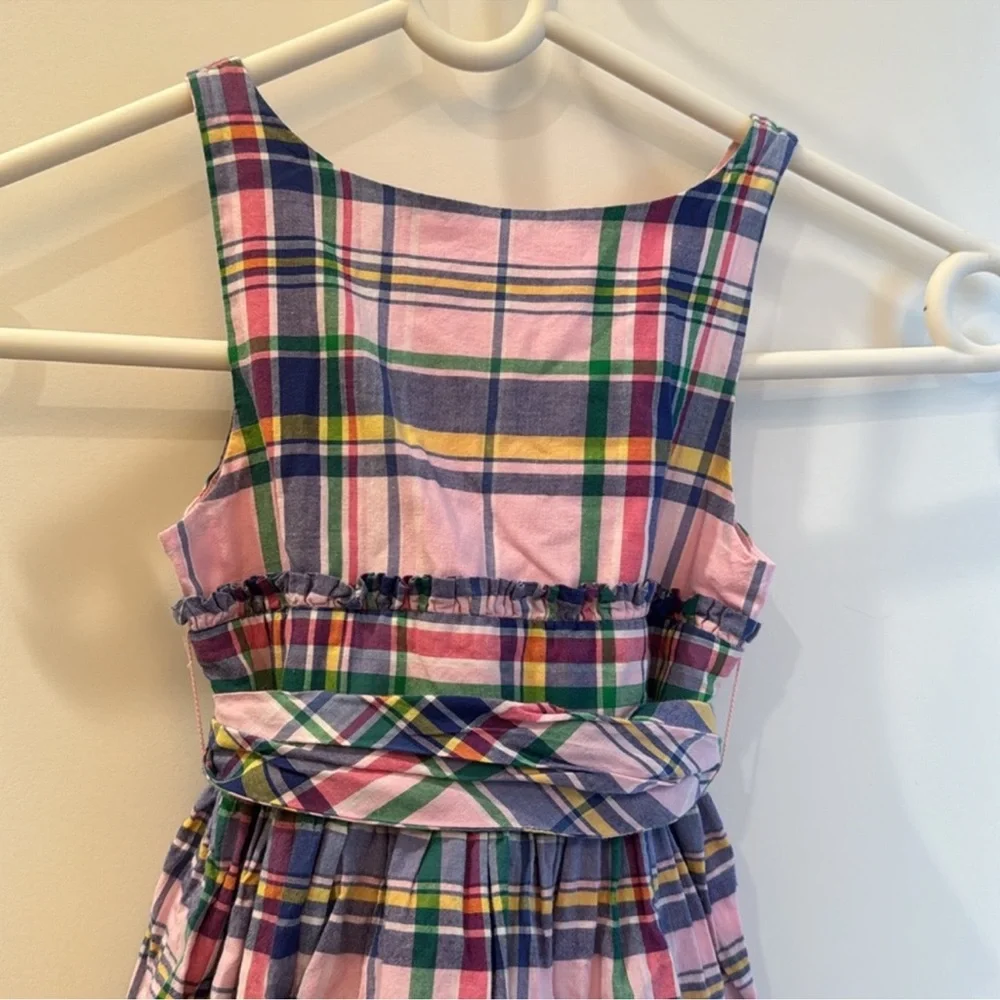 Ralph Lauren pink plaid preppy sleeveless girls 3T sundress